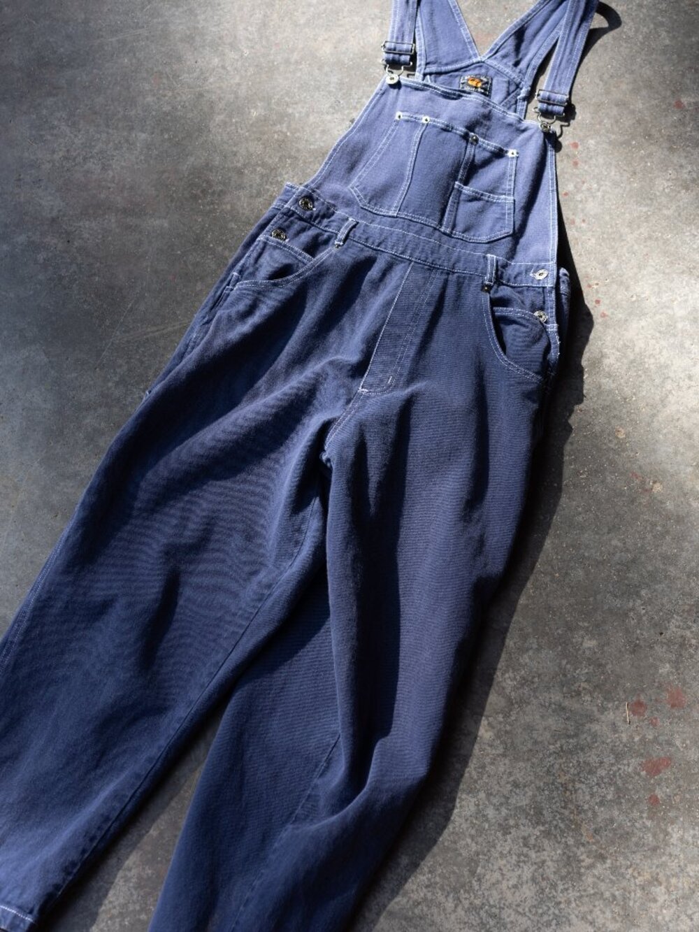 VTG Route 66 Washed Indigo Overalls